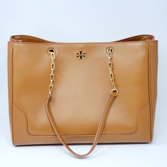 Tory Burch Handbags - 💯 Auth Tory Burch Carter Leather Tote Bag